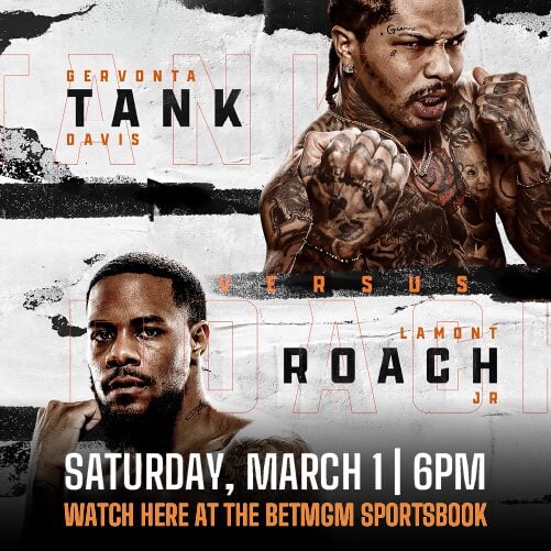 Tank vs Roach watch it free in our BetMGM Sportsbooks