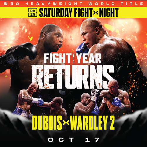 Watch Dubois vs. Wardley 2 live and free at BetMGM Sportsbooks. Catch every round, big punch, and knockout moment while enjoying an unmatched fight-night atmosphere with fellow boxing fans.