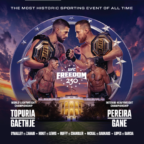 UFC Freedom 250 Sun, June 14 | 5PM | Watch FREE in our BetMGM Sportsbooks